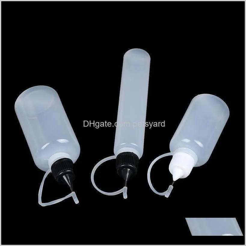 5pcs 30ml/50ml plastic glue applicator reuse needle squeeze bottle for paper quilling scrapbooking diy craft tool other arts and