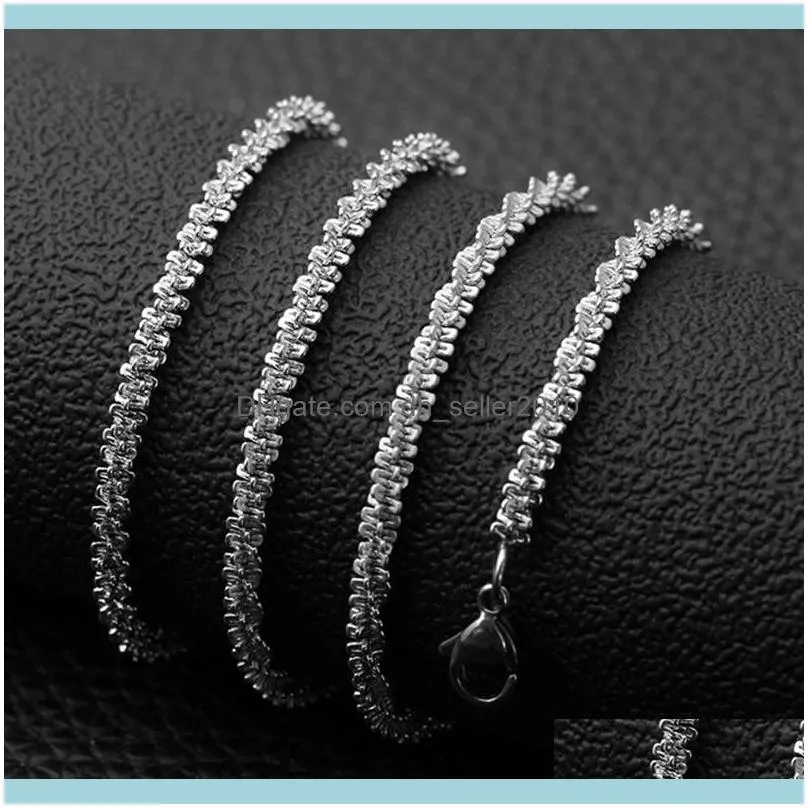 Pendenti Jewelryheavy 3.4Mm Collane a catena di cavolfiore per le donne Regalo di Natale Aessories coreano Gioielli in acciaio inossidabile di alta qualità Chai