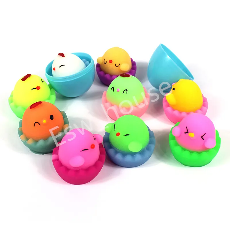 Mochi poulet Squishy jouets pâques printemps fête oeuf en peluche cadeaux  anti-Stress jouets enfants faveurs (oeufs non inclus)