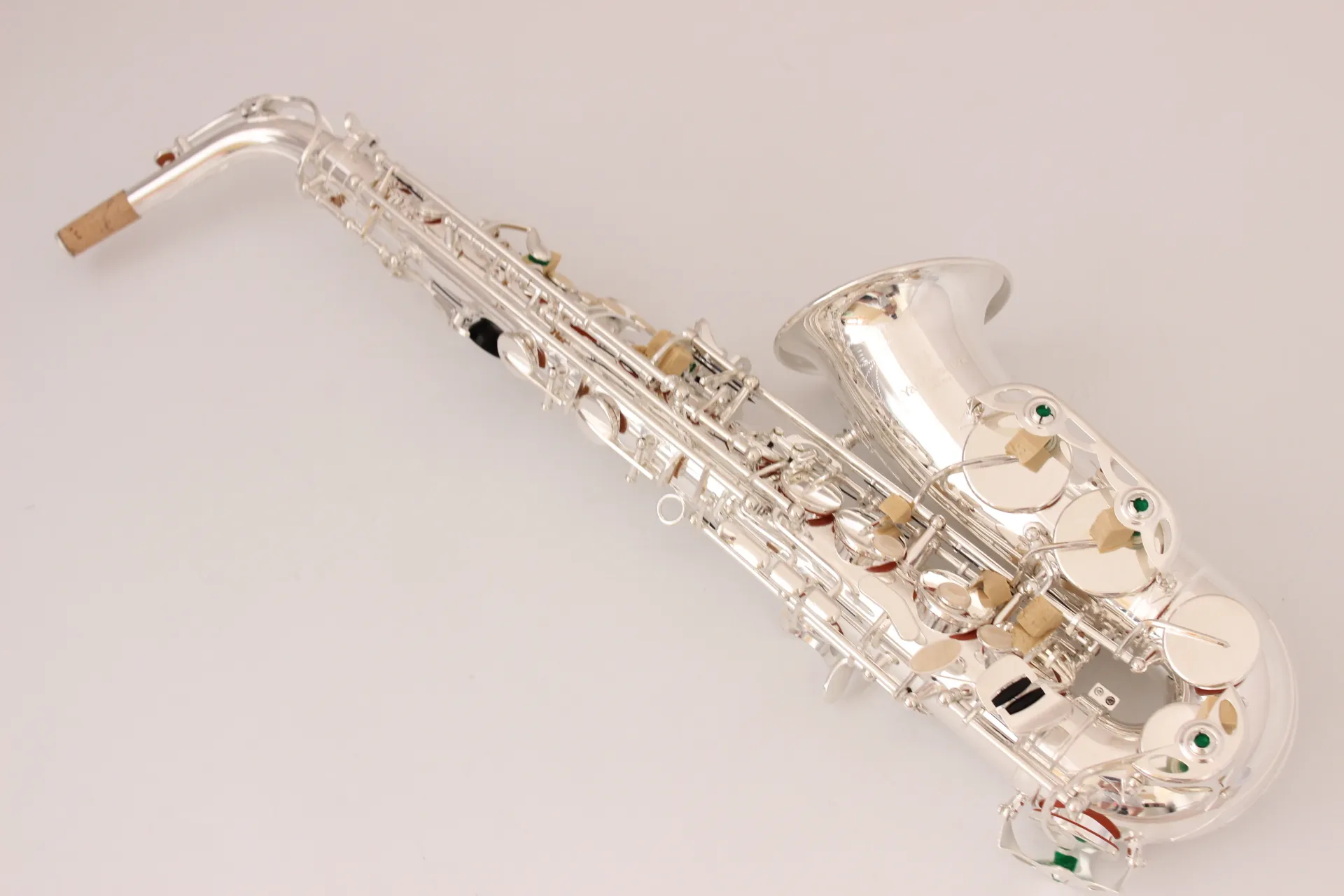 Professionell Yanagisawa W037 E-platt Alto saxofon Alla silverpläterade e b) Sax Top Quality Saxofón med tygväska