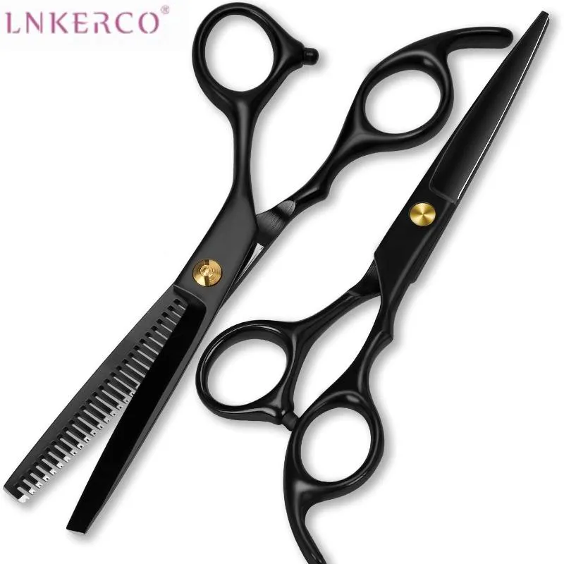 ヘアハサミLNKERCO 6インチ切削薄型化理髪シザーステンレススチールサロンスタイリング理髪店工具