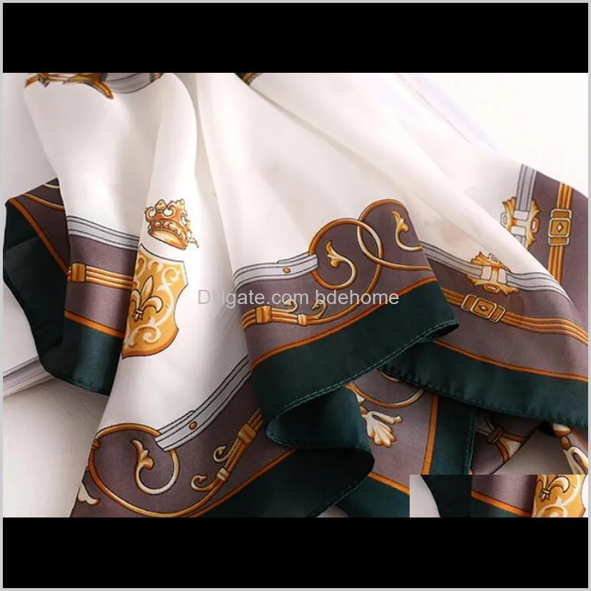 new retro small scarf women sunscreen scarf fashion art decoration carriage shield silk scarf gc11