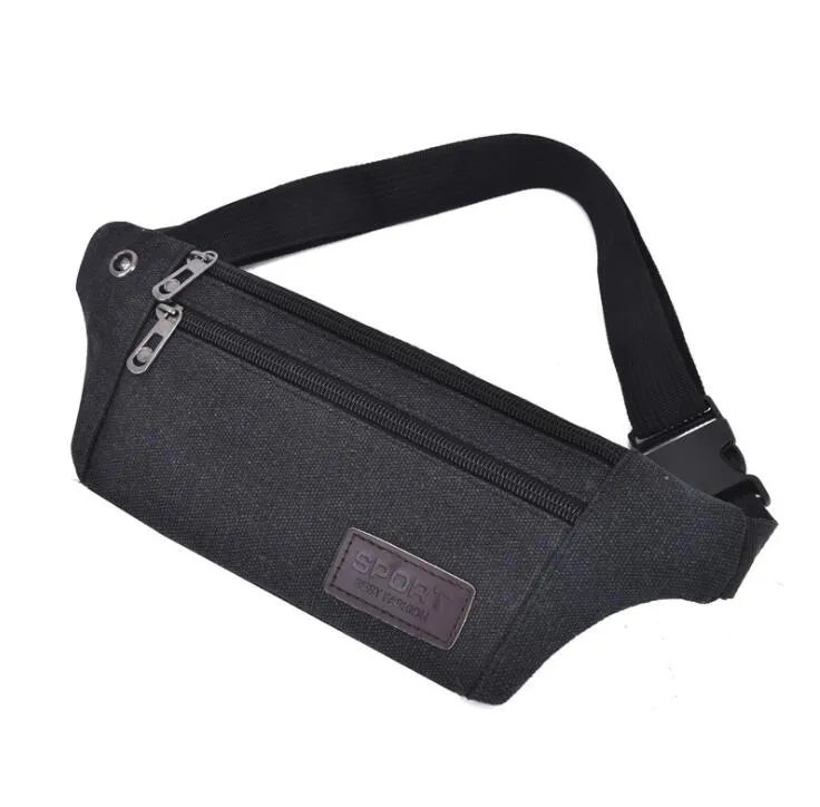 Canvas Waist Bag Multi-function Men Shoulder Bags Portable crossbody Messenger Bag Unisex Sling Chest Packs Sports Outdoor Hip Belt waistbag for cycling traveling