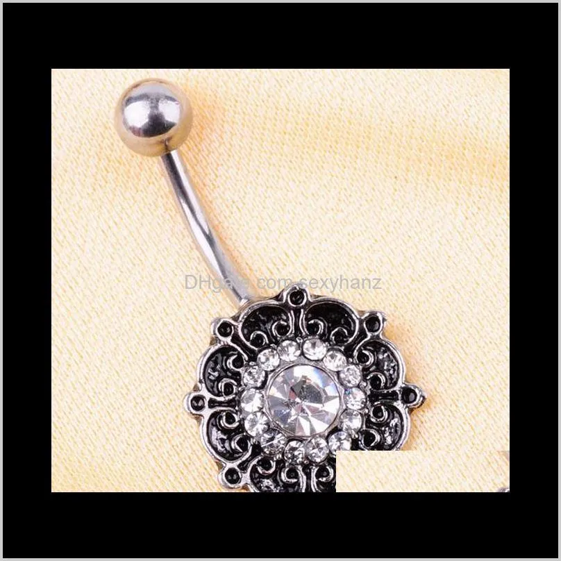 d0730 (1 color ) new belly rings elephant dangle belly button rings body piercing navel rings stainless steel bars body jewelry