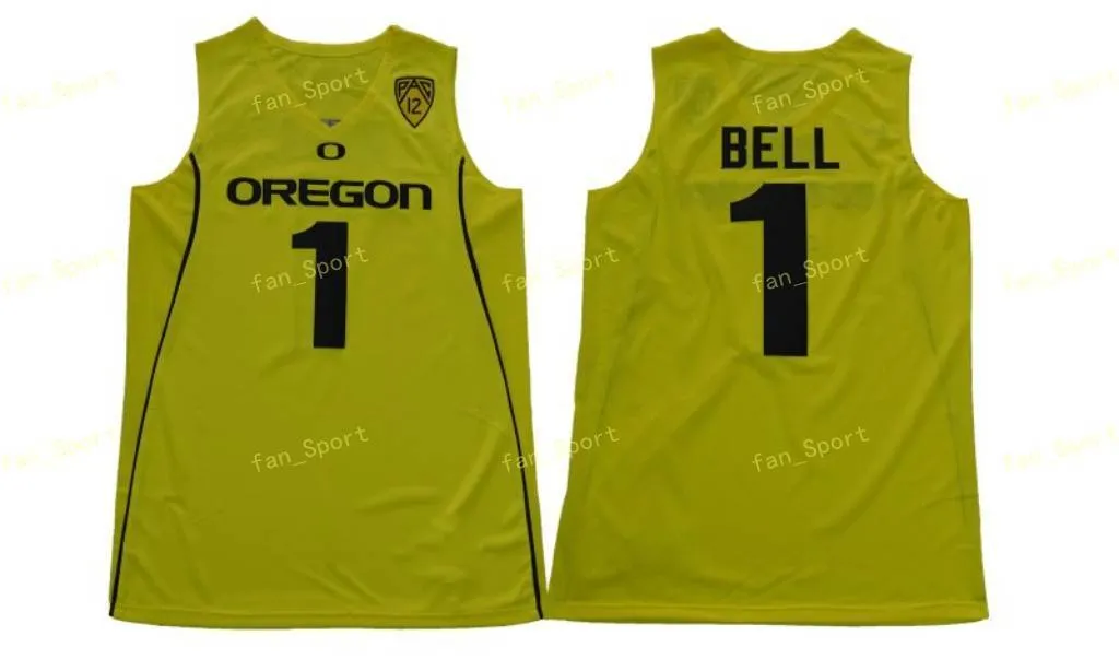 NCAA College Oregon Ducks Basketball Bol 1 J Bell 24 Dillon Brooks Jersey Men Team Color Green Geel voor sportfans