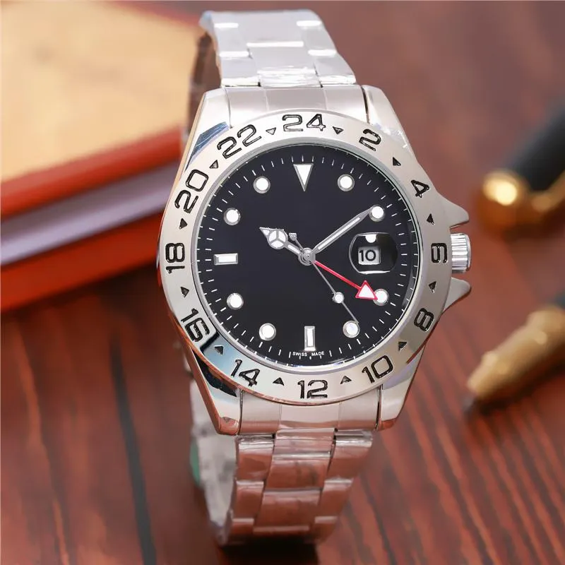 40mm Relogio Masculino Mens Watches Luxury Watch Fashion Black Dial with Calendar Bracklet Folding Clasp Master Male Giftluxury Mens Wristwatch