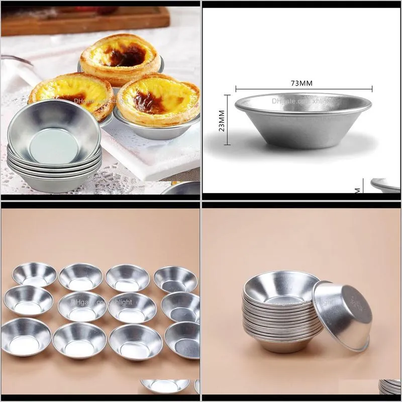 egg tart mold baking moulds homemade pie quiche baking pan  pudding mould aluminum alloy diy tools hha1552