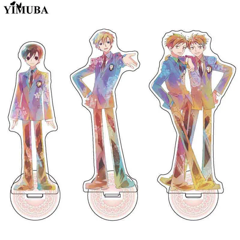 Manga Ouran High School Host Club Acrylic Stand Model Plate Fujioka Haruhi Прозрачные Стоящие Фигуры Коллекция Украшения G1019