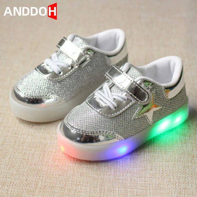 Taille 21-30 baskets lumineuses pour filles enfants chaussures lumineuses LED garçons chaussures décontractées lumineuses baskets pour bébé avec semelle lumineuse G1025