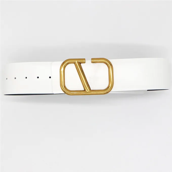 2021 Men`s Designer Belts Women`s Luxury Classic Casual Wide 6.5cm Large V Buckle Fashion Belt with White Gift Box