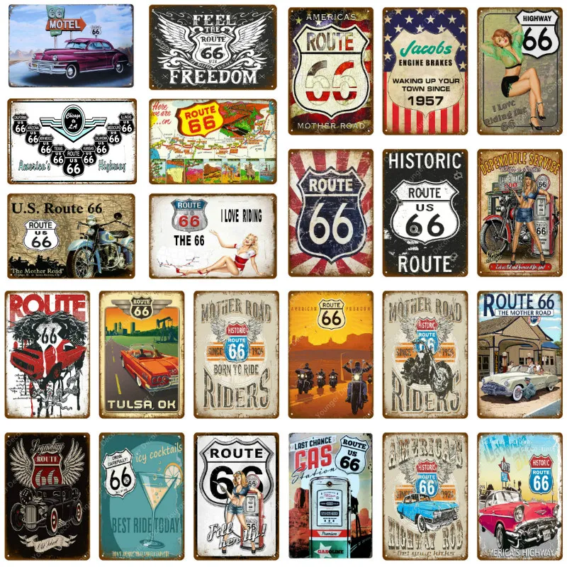 American Historic Route 66 Poster Mã