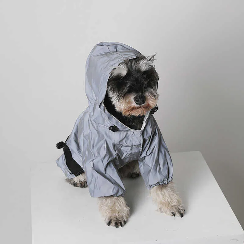 Waterproof Raincoat for Dogs Jacket Small and Medium Puppy Jumpsuits Rainwear Dog Water Resistant Clothes Pet Rain Coat Overalls 211007