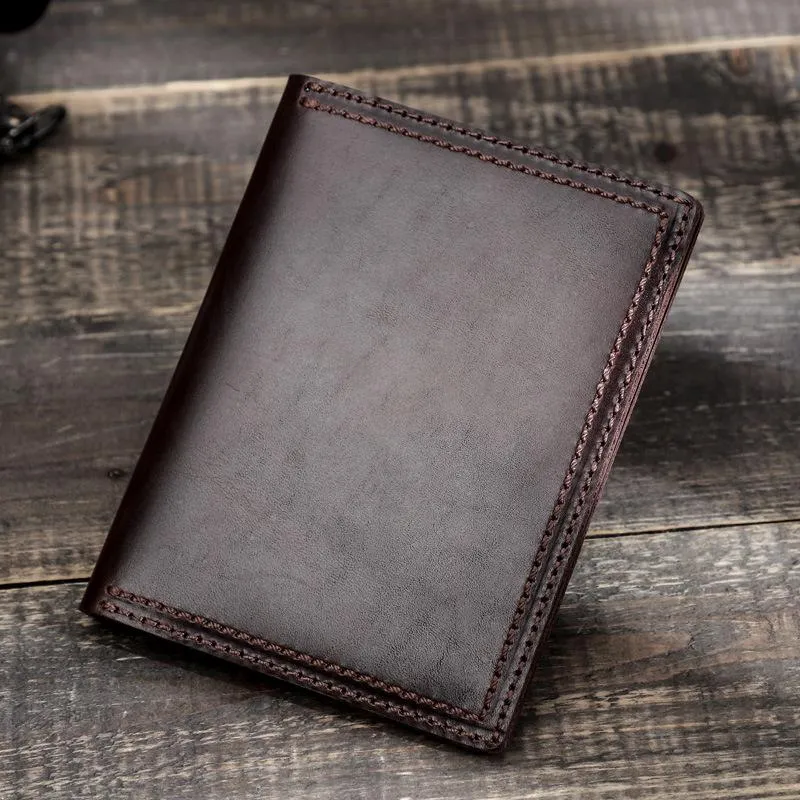 Kaarthouders Hoge kwaliteit Echte lederen mannen Paspoort Cover Travel Slim Mens Case Business Retro Women Credit ID Holder Wallet