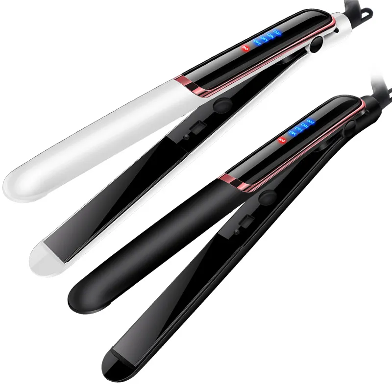 Infraröd Hair Straighteners Curling Iron Borste Anjon Flat Straightening Comb Tourmaline Ceramic Plate Salon