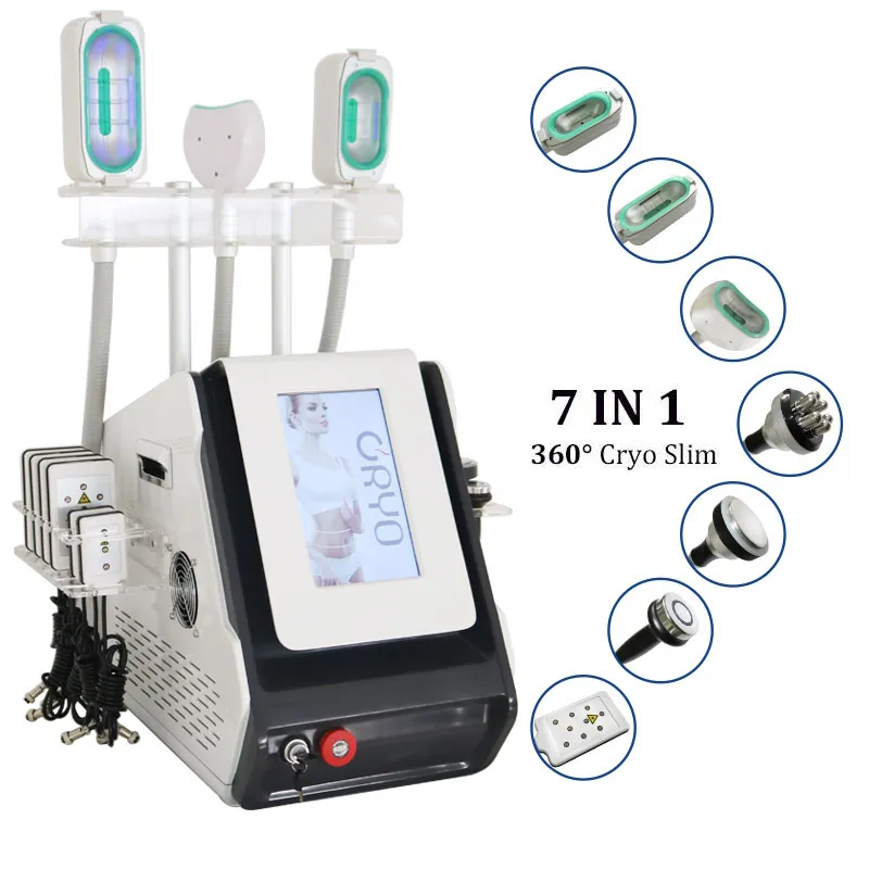 Lipo Cryo Therapy Cavitation Slimming 360 Cryolipolysis 동결 지방 제거 RF 진공 지방 흡입 체중 감량 Lipo Laser Machine