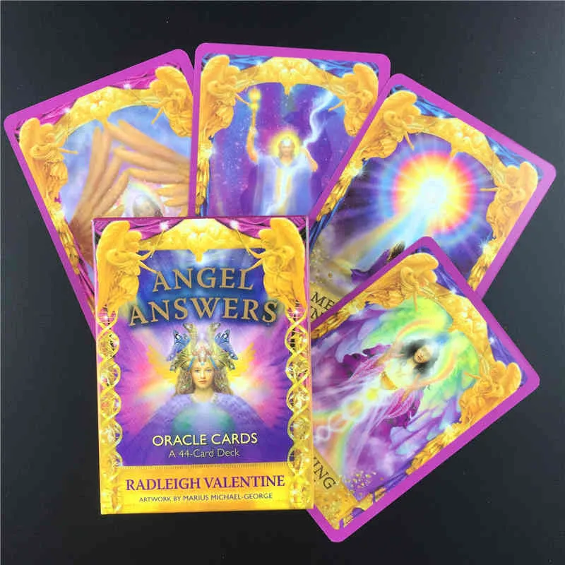 Angel Responde OraCles S Novo Tarô Inglês para Família Amigo Festa Jogando Card Deck Jogos Entretenimento