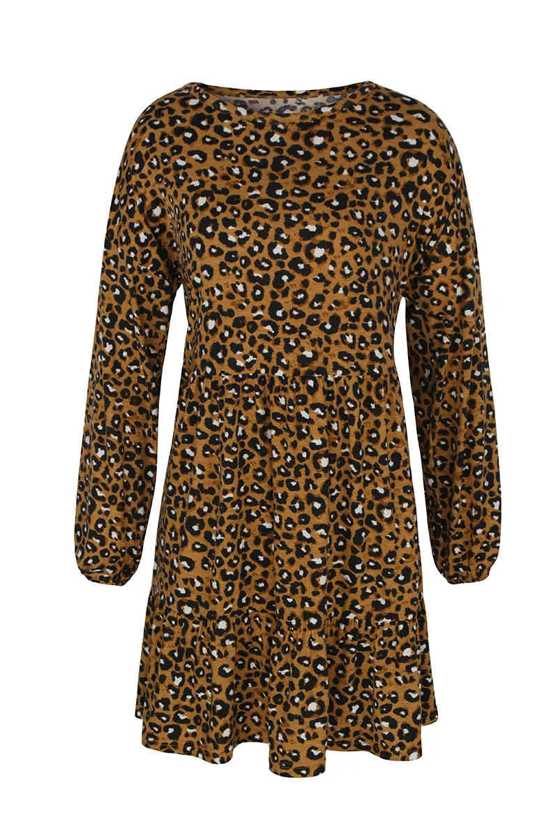 Leopard Print Boho Long Sleeve Casual Dresses For... From Lu006  Manufacturer, $24.26 | DHgate.Com
