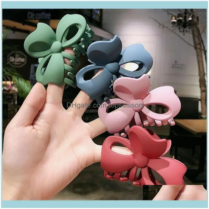 4pcs/set Headwear Women Sweet Solid Simple Ulzzang Vintage Trendy Girls Hair Claw Clip Elegant Summer Daily Womens Makeup Clamps1