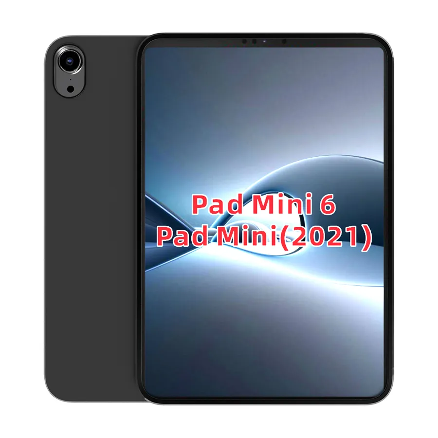 schwarz matt Rutschfeste weiche TPU-Silikonhülle für iPad mini 6 8,3" 2021