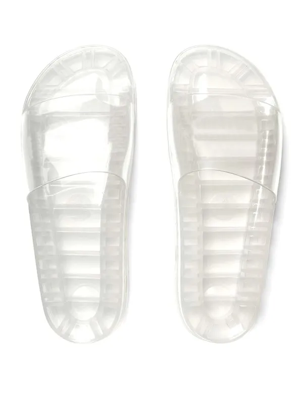 2021 derniers styles hommes femmes unisexe mode pantoufles blanc transparent en caoutchouc sandales à glissière en plein air plage causal tongs