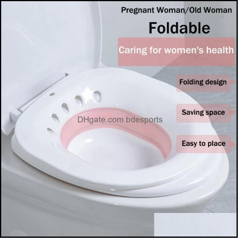 Bath Accessory Set Fashion Foldable Hip Tub Sitz For Toilet Maternity Hemorrhoid Avoid Squatting