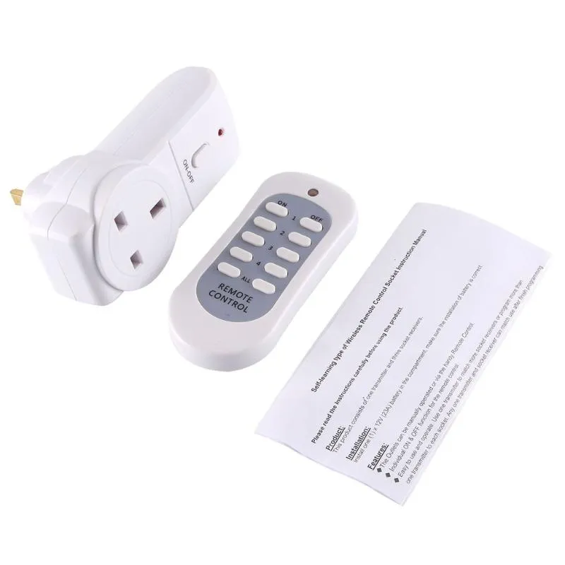 Timers UK Plug Countdown Timer Switch Smart Remote Remote Plug-In Socket Auto Sluit Uit Outlet Automaticl Draait Elektronisch apparaat