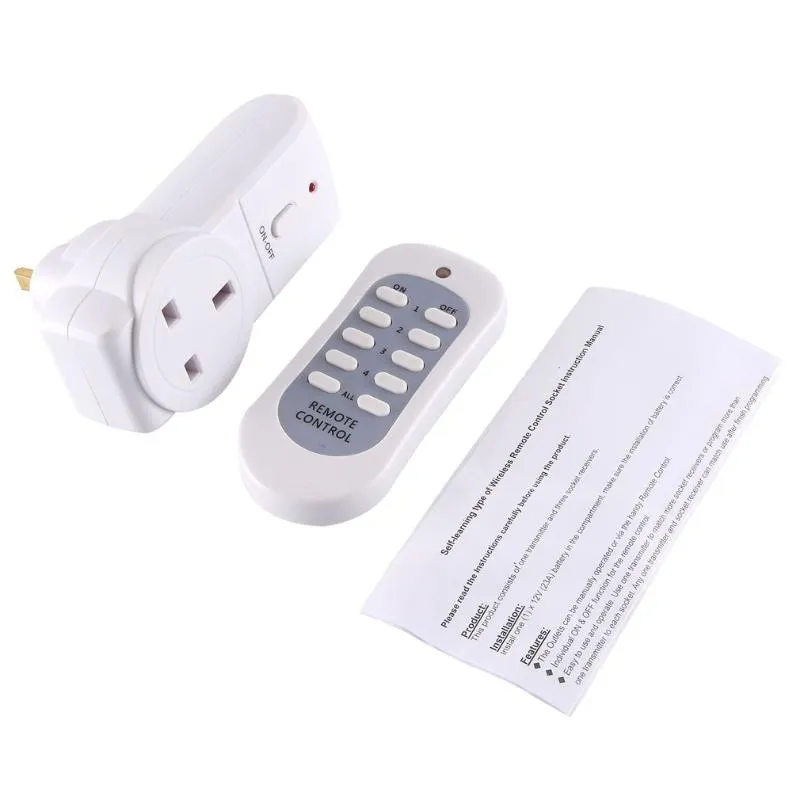 TIMERS UK PLICK NOCKDOWN TIMER SWITCH SMART REMOTE CONTROL Plug-In Socket Auto Stäng Outlet Automaticl Slå Elektronisk enhet