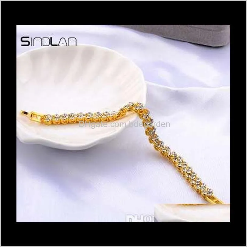 sindlan bracelet fashion wedding jewelry simple charm vintage crystal rhinestones gold and silver cuff bracelets for women