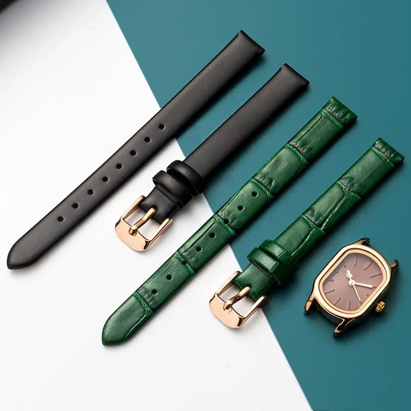 Ladies leather 2025 watch straps 10mm