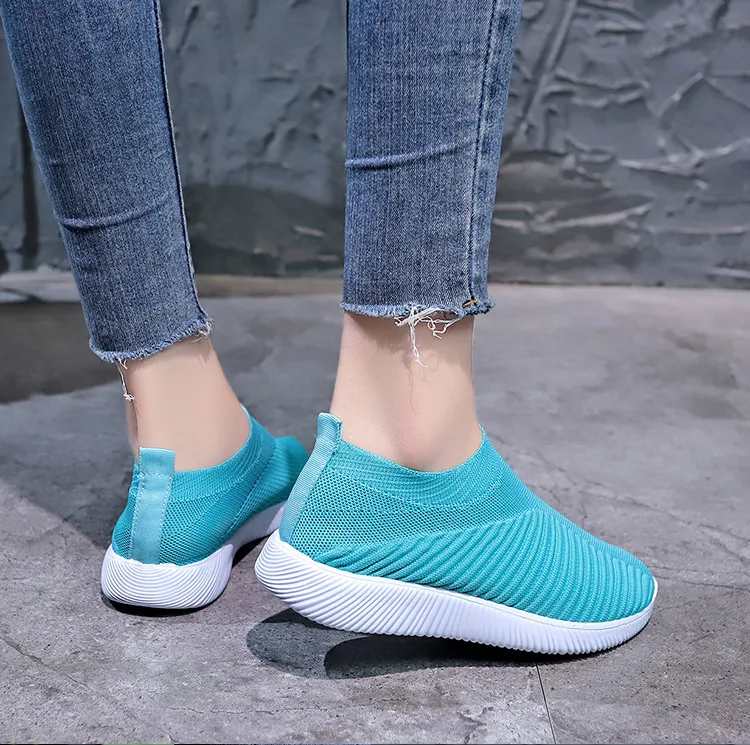 Women Knit Sock Shoe Paris Designer Sneakers Flat Platform Lightweight Trainers High Top Quality Mesh Comfortable Casual Shoes 