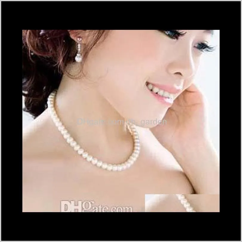 Elegant Lady Pearl Necklace Women Beads Beaded Necklaces Pendants Necklaces Imitation pearl Short Chain Chocker Jewelry Jewellry Free
