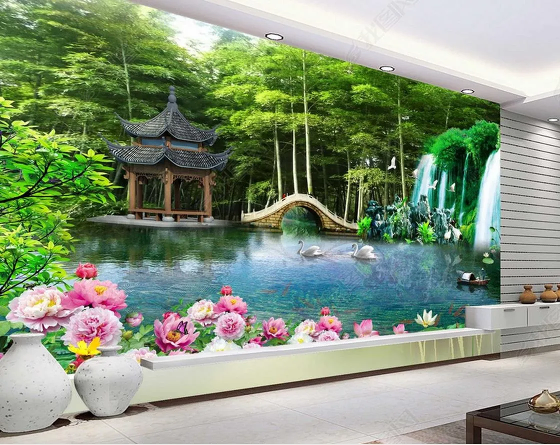 customize 3d wall murals landscape photos wallpaper for bathroom kitchen wallpapers papel de parede do desktop