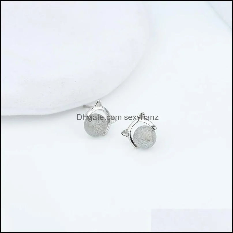 Other XiaoJing 100% 925 Sterling Silverrose Gold Asymmetric Cute Elk Stud Earrings For Women Small Earring Fine Jewelry