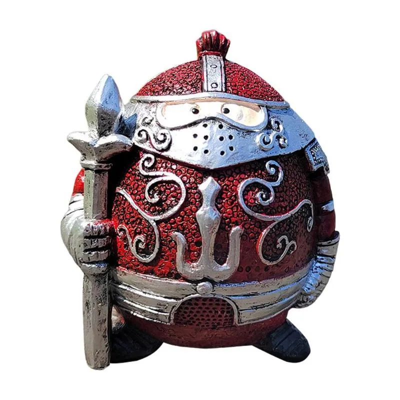 Decorações de Natal Dwarf Knight Statue Armor Holding Sword Jardim Estátuas Resina Artesanato Desktop Pequenos ornamentos