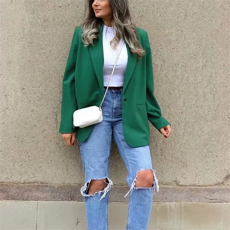 ladies green dress jacket Women's Dark Emerald Green Double Breasted Blazer