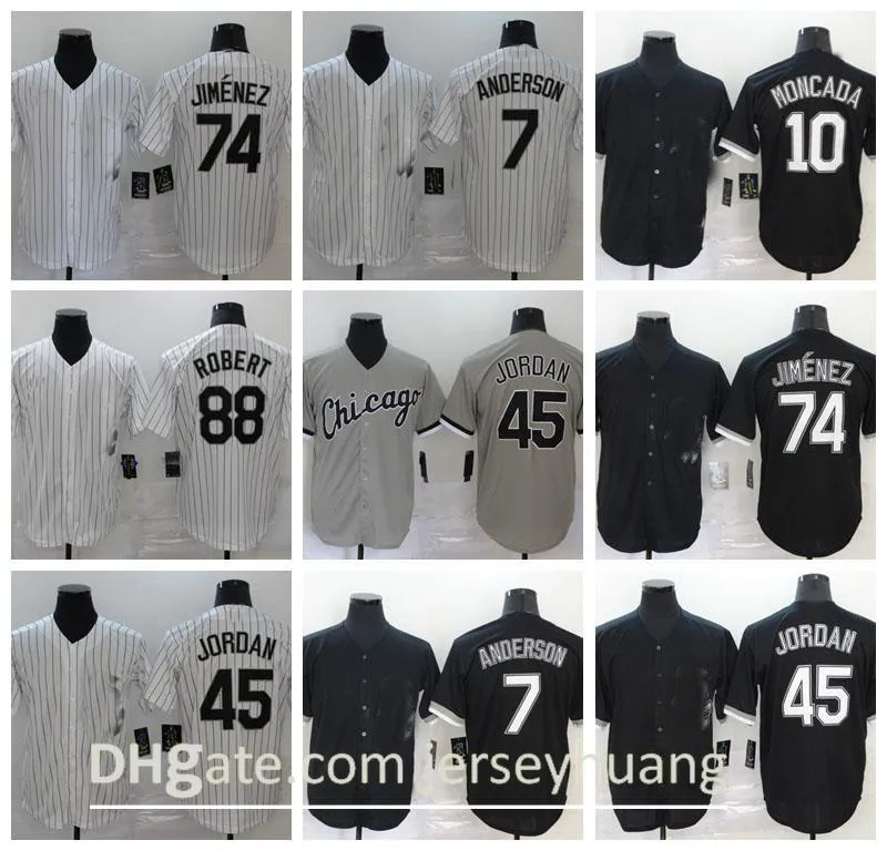 ChicagowhiteBaseball Jerseys 7 Tim Anderson Jersey 10 Yoan Moncada 74 Eloy Jimenez 45 Michael JD Baseball 24 Yasmani Grandal Size S-XXXXL