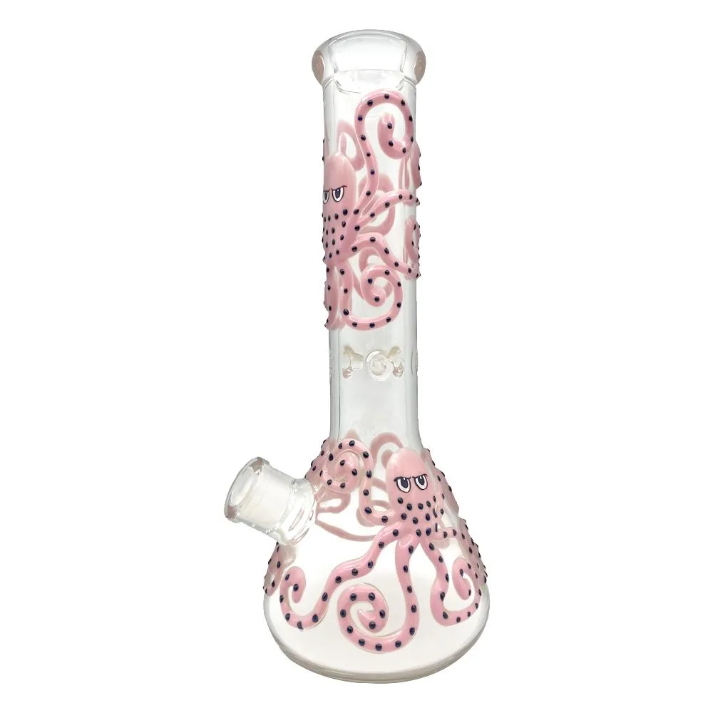 2021 china supplier M757 hand painted octopus glass smoking water pipe bongs wholesale,fashion