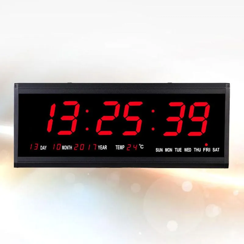 Övriga klockor Tillbehör 1PC LED Multifunktionell stor plug-in väggmonterad klocka Elektronisk för temperaturdatum Time Z8