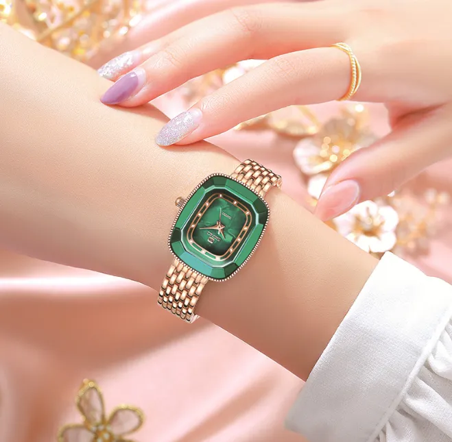SENO marque cwp montre exceptionnelle haute définition lumineuse femmes montres montre à quartz bande de maille minérale Hardlex verre femme montres-bracelets