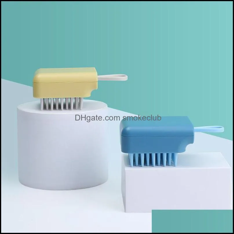 Pet Grooming Shower Brush Comb Bath Massage Hand Shaped Glove Combs Blue Pink Pets Cleaning Plastic Brushes LLE11562