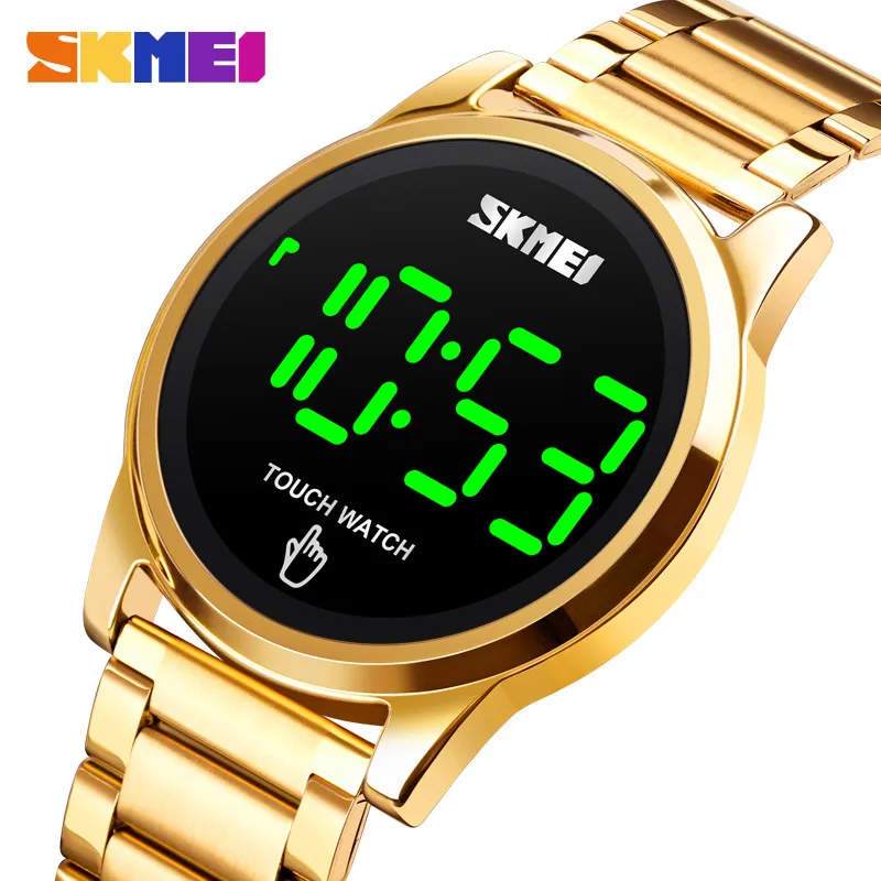 SKMEI Japan Digitale Bewegung Männer Uhren Kreative Touchscreen LED Display Elektronische Männliche Armbanduhr Relogio Masculino 1684 X0524