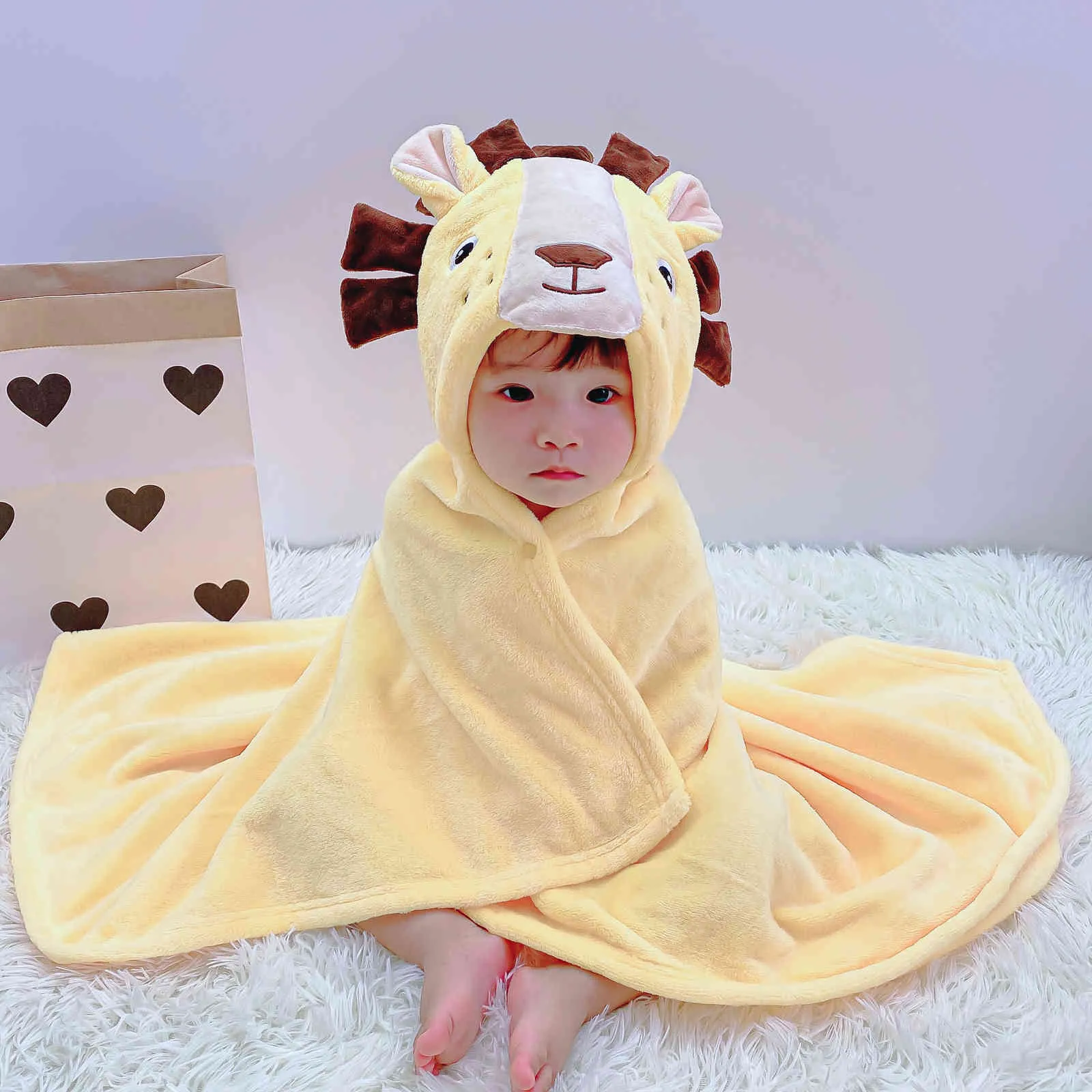 Toalla de baño suave para bebé, albornoz con capucha de Anime Nemo para  bebé, manta de lana para bebé recién nacido, toallas de baño, toallas para