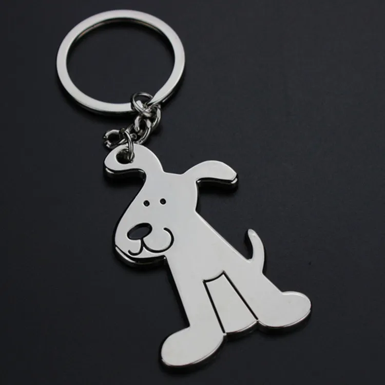 Alliage chien conception porte-clés chaînes sac pendentif porte-clés accessoires porte-clés voiture porte-clés porte-clés promotion de la mode cadeaux avec sac OPP