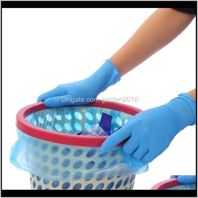 100 disposable nitrile-butadiene latex gloves for household cleaning gloves general cleaning for left and righ