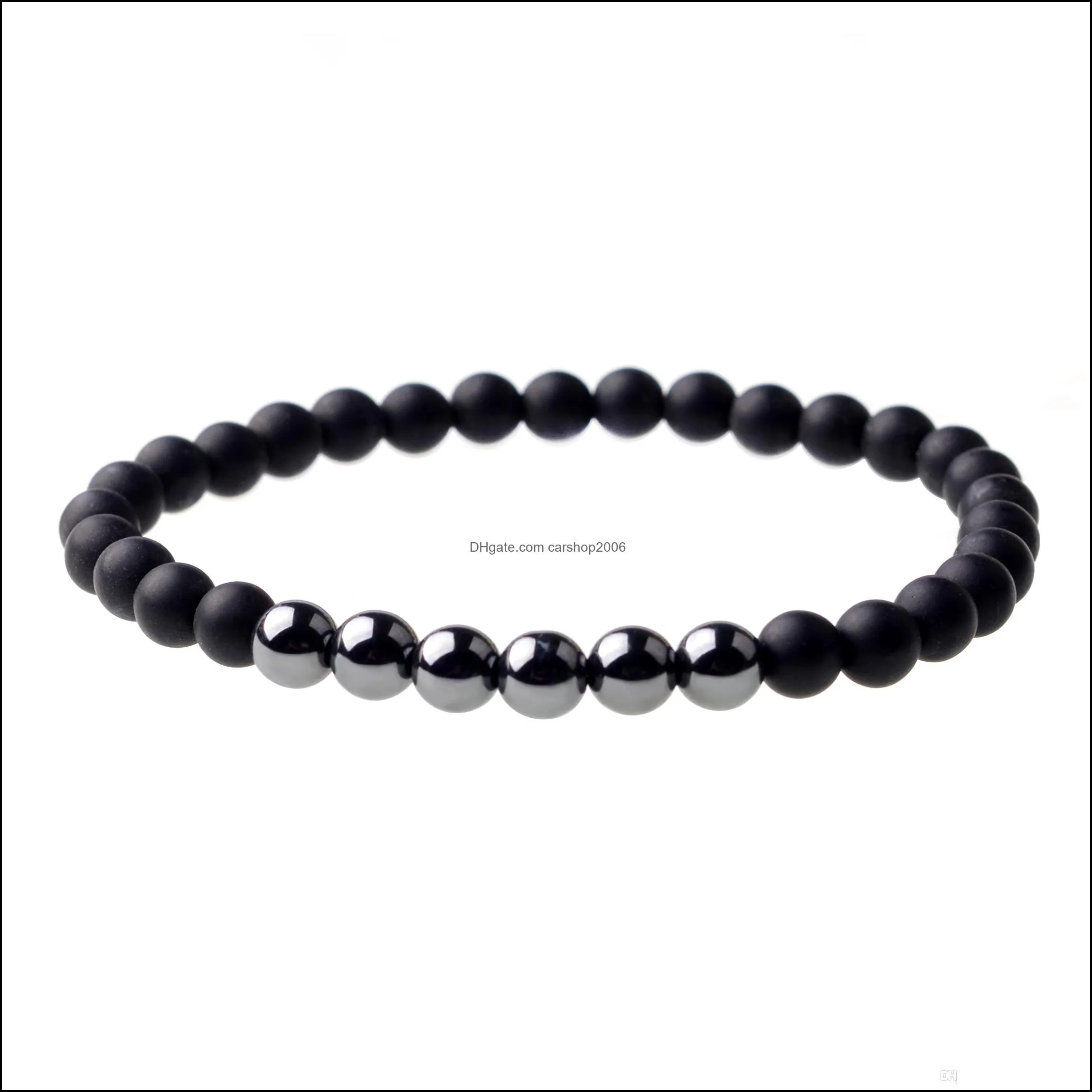 Handmade gemstone 6mm round aura bracelet 7-9 inches unisex small and delicate