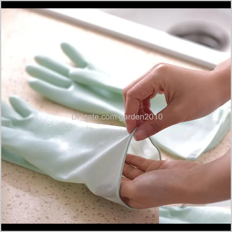 1 pair dishwashing cleaning gloves rubber dish washing glove for washing clothes cleaning gloves for dishes kitchen clean tool1