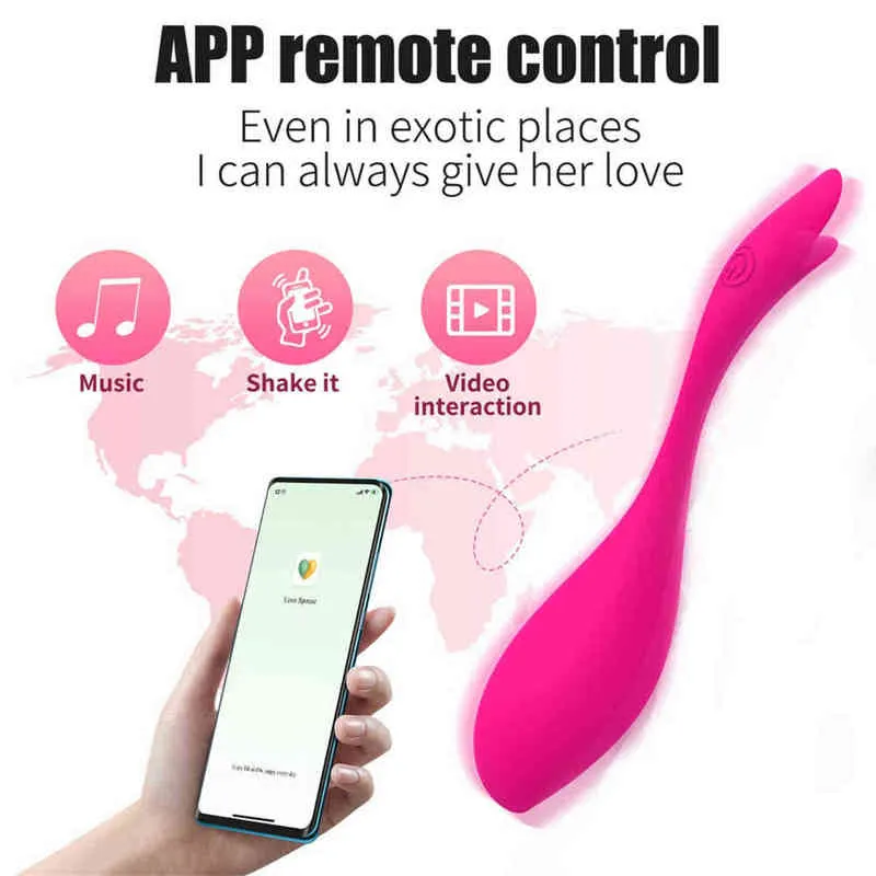NXY Eggs Vibratore a distanza femminile Orgasmo sessuale Masturbazione App wireless Stimolatore del clitoride Giocattoli per donna Vaginale Uovo erotico Kegel Ball 1203