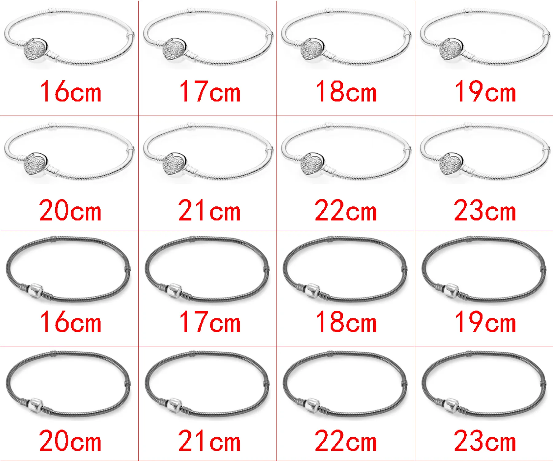 2021 Novo estilo 925 Sterling Silver Fashion Classic Diy Cartoon Creative Personality Trend Chain Base Bracelet Jewelry Sales Direct Sales