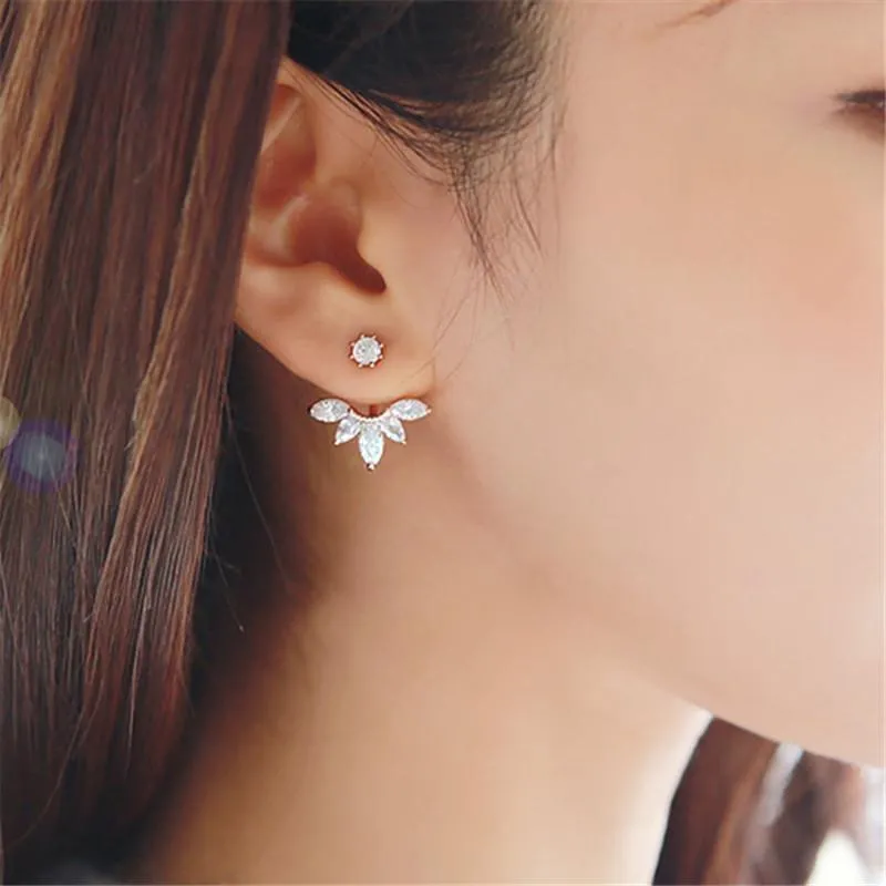 Stud 925 Sterling Silber Ohrringe Für Frauen Zirkon Koreanische Mode Schmuck Geometrische Earing Mädchen