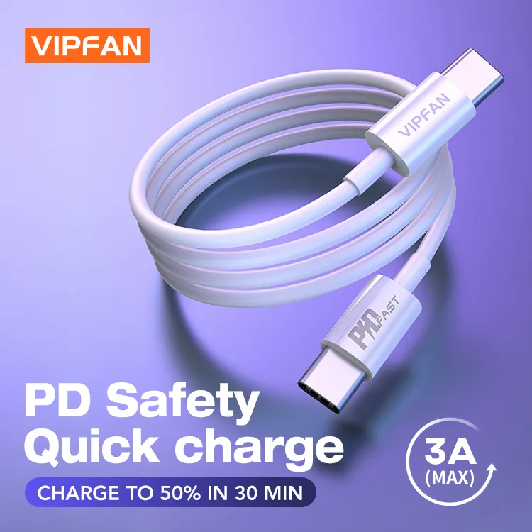 Type-C to USB C Cables Fast Charging Data Cable for Samsung Galaxy S9 Note 9 Support PD 3A Quick Charger CB-P2